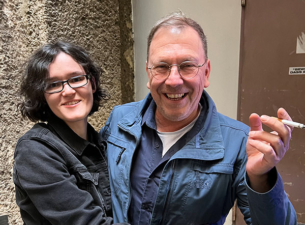 Mit René Pollesch in der Volksbühne Berlin, Mai 2023